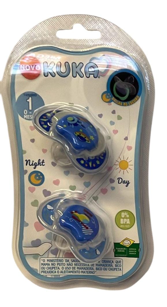 2 Chupete KUKA 0 - 6 m Azul con motivos