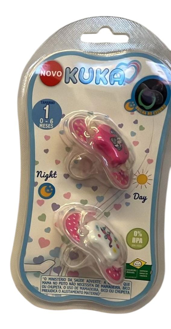 2 Chupete KUKA 0 - 6 m Rosa con motivos