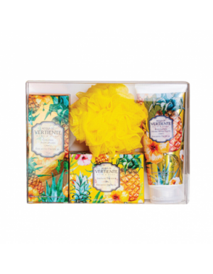 Acqua Di Vertiente Set Colonia+Jabon de Tocador+Esponja+Locion de Cuerpo Encanto Tropical