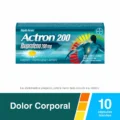 Actron Analgésico, Antiinflamatorio y Antifebril con Ibuprofeno 200mg x 10 Cápsulas Blandas