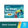 Actron Analgésico, Antiinflamatorio y Antifebril con Ibuprofeno 400mg x 10 Cápsulas Blandas
