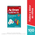 Actron Pediátrico 4% Sin T.A.C.C. Analgésico, Antiinflamatorio y Antipirético con Ibuprofeno x 100ml