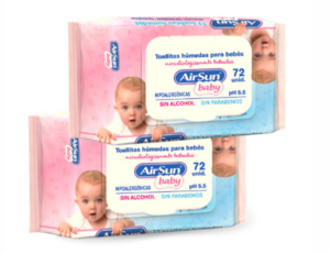 AirSun Toallitas Humedas 72 uni X2