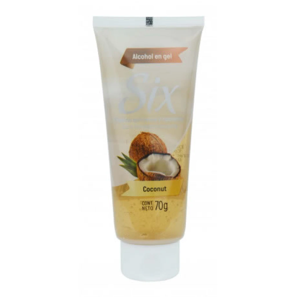 Alcohol Gel Six 70 gr Coconut