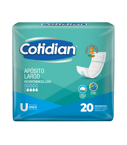 Apósitos Cotidian Largo Talle único 20 Unidades