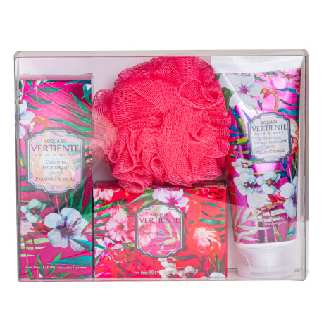Aqua Di Vartiente Paraíso Tropical 200ml + Jabón + Body Splash 120ml + Esponja
