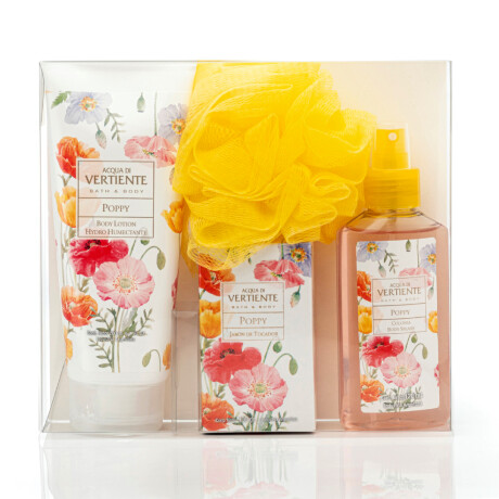 Aqua Di Vartiente Poppy 200ml + Jabón + Body Splash 120ml + Esponja
