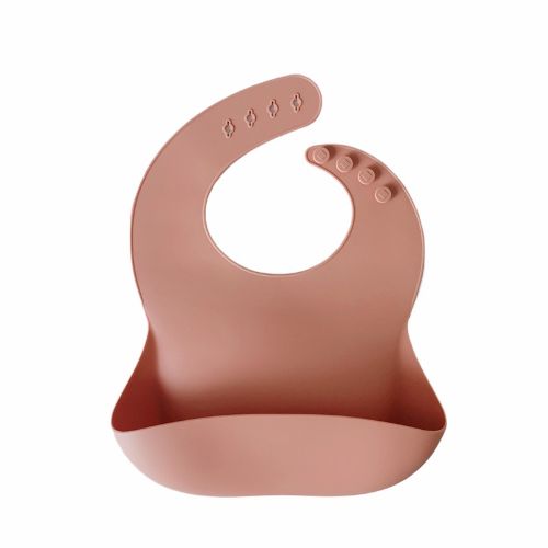 Babero De Silicona Ajustable Liso - Variedad colores
