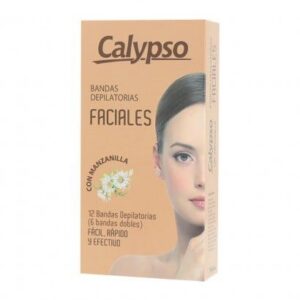 Bandas Depilatorias Calypso Facial Natural 12 Unidades
