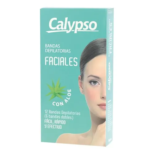 Bandas Depilatorias con Aloe Calypso Facial Natural 12 Uni