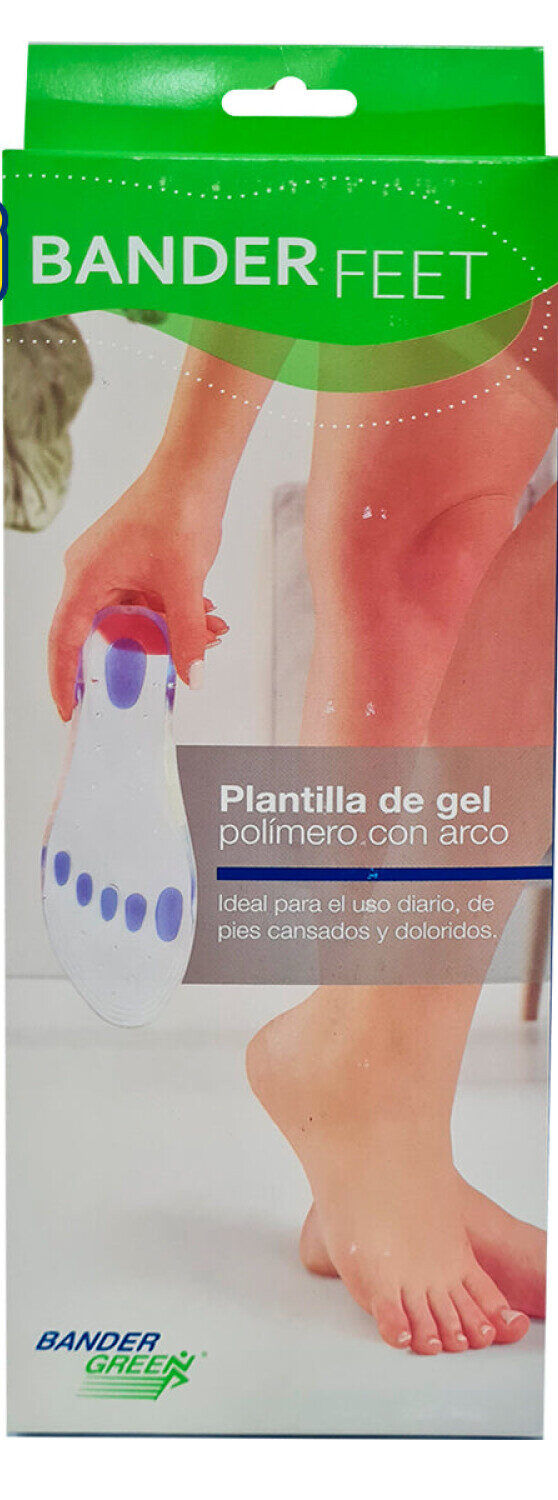 Bander Green Plantilla Gel Polimero Con Arco 43-44