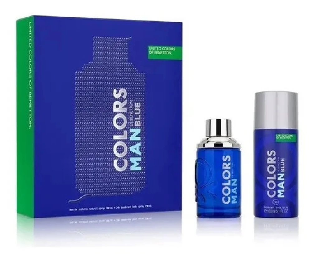 BENETTON PACK COLORS BLUE MAN EDT 100ML + DEO 150ML