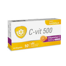 C Vit 500 Mg 10 Comp. Sabor Naranja