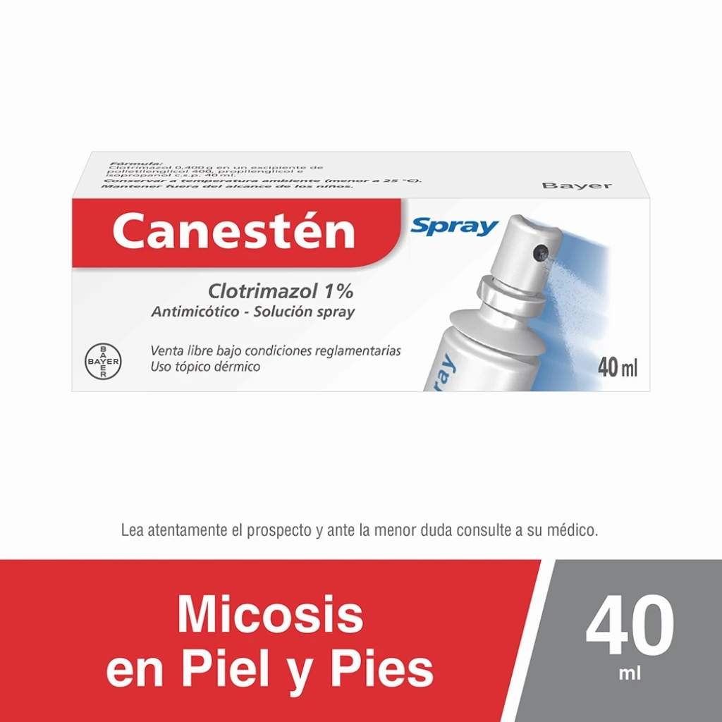 Canestén Antimicótico en Spray con Clotrimazol 1% x 40m