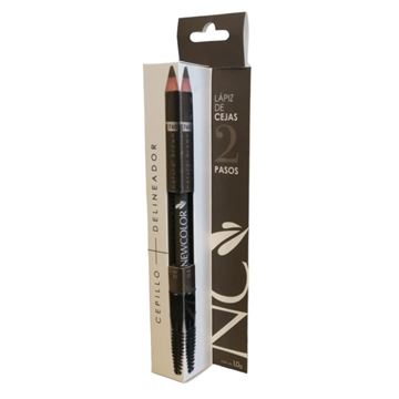 Cepillo - Delineador. Lapiz de cejas 2 pasos - NEWCOLOR