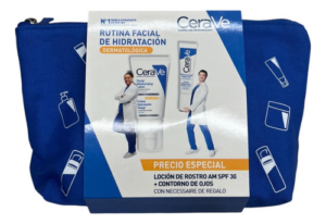 CeraVe Rutina Facial de Hidratación Loción de Rostro Dia SPF30 + Contorno de Ojos - Necessaire de Regalo