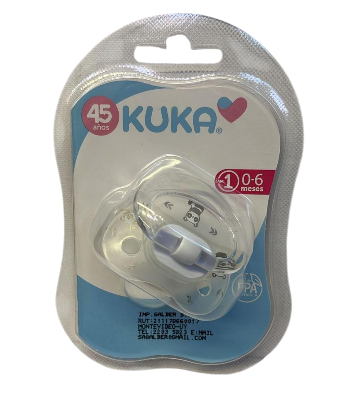 Chupete KUKA 0 - 6 m Transparente osito
