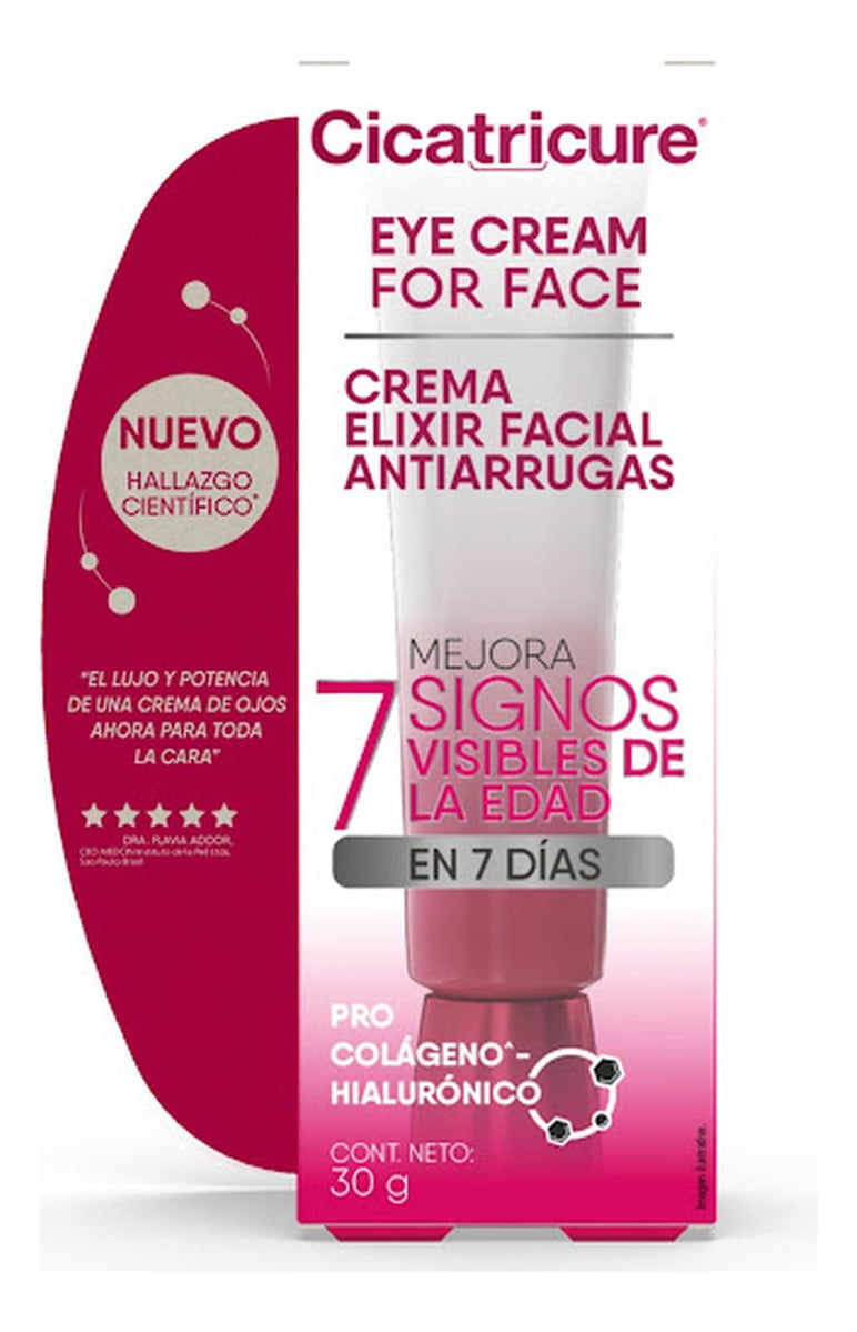 Cicatricure Crema Elixir Facial Anti-Arrugas Rostro y Ojos 30 gr