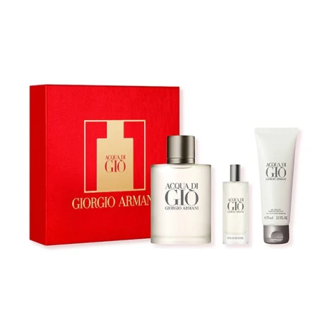 Cofre Armani Acqua Di Gio Perfume EDT 50 ml + EDT 5 ml + gel de ducha 75 ml