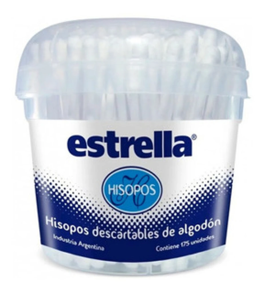 COTONETES/HISOPOS ESTRELLA BOLSA ZIPPER X 125