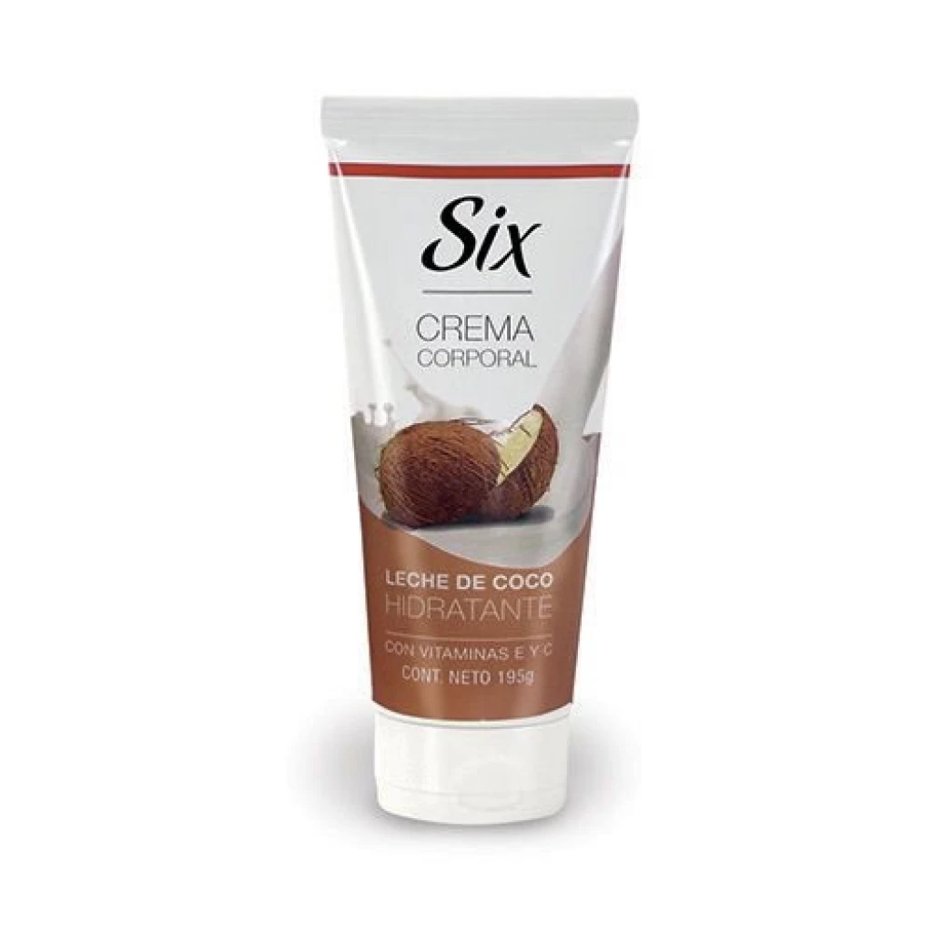 CREMA CORPORAL SIX LECHE DE COCO 195G