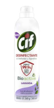 Desinfectante En Aerosol De Ambientes Y Superficies Cif Lavanda 260 G