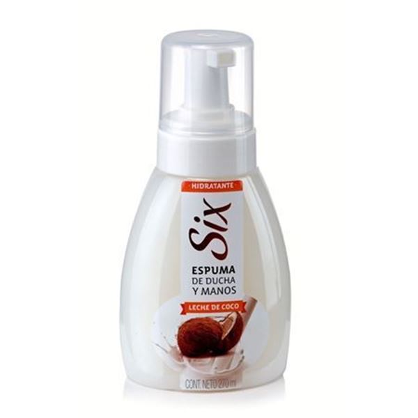 Espuma de manos y ducha leche de coco SIX