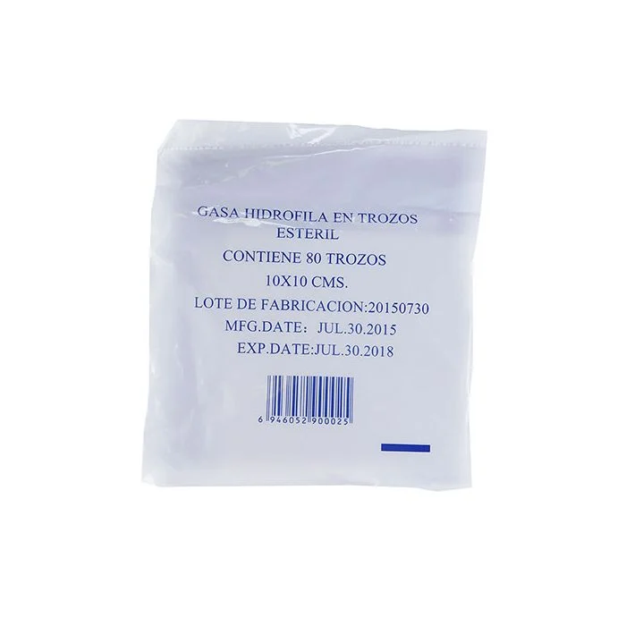 Gasa Estéril 10x10cm 80 Trozos