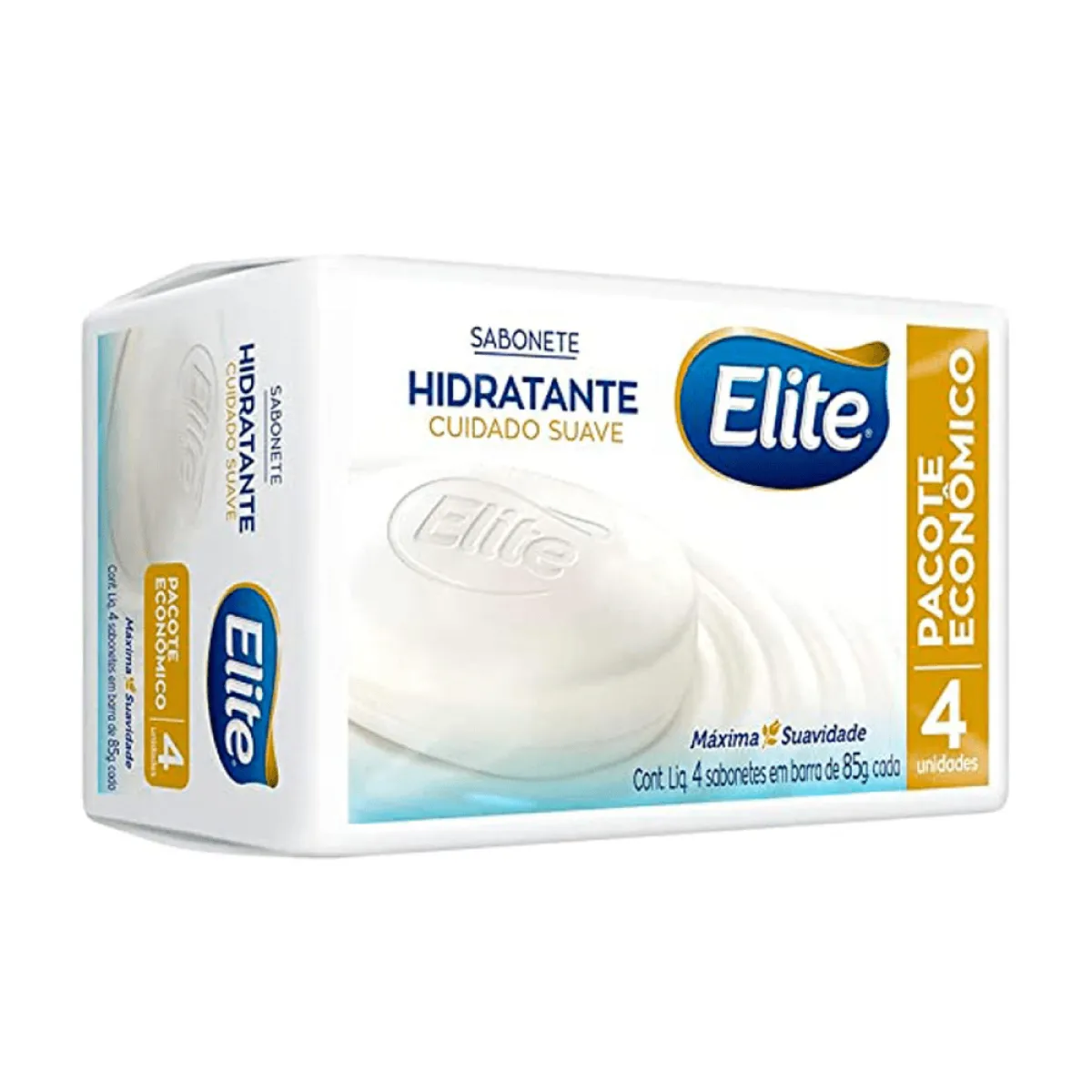 Jabón en Barra Elite Hidratante Corporal 85g 4 Unidades