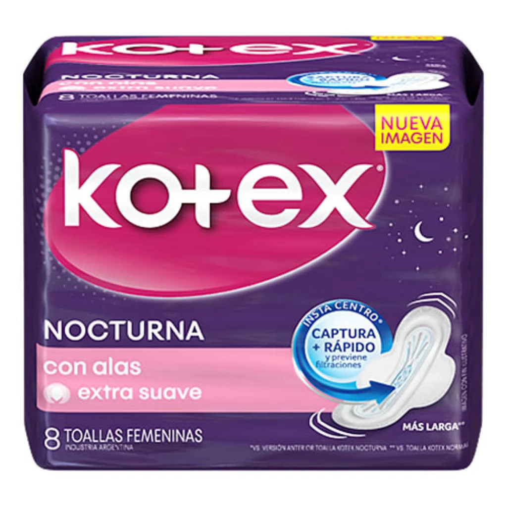 KOTEX NOCTURNA CON ALAS X8