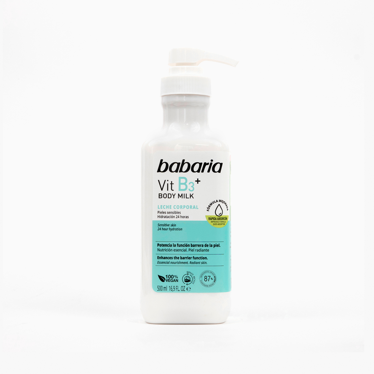 Leche Corporal Babaria Body Milk Vit B3+ 500 ml