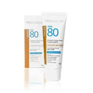 MEDCLINICAL Protector solar facial tonalizante con niacinamida (beige oscuro) FPS 80 / 40 gr