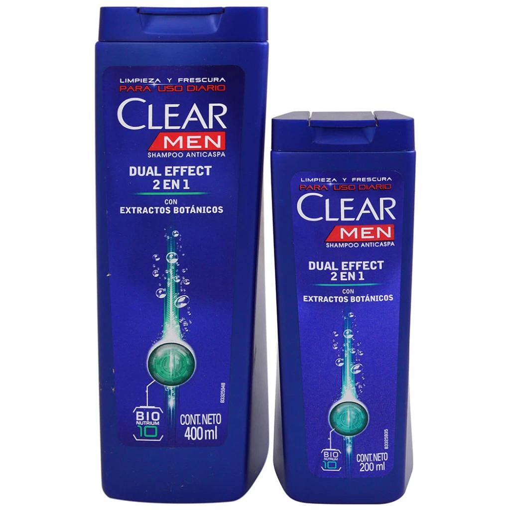PACK CLEAR MEN 2EN1 400+SH.200ML