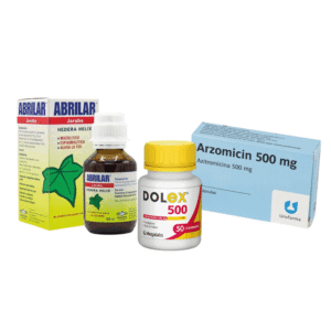 Pack invierno - ABRILAR JARABE 200ml + ARZOMICIN 500mg + DOLEX 50 Comp.