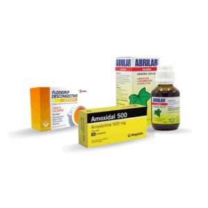 Pack invierno - Flodigrip descongestico x5 + Amoxidal 500mg 16 comp. + Abrilar jarabe 100ml