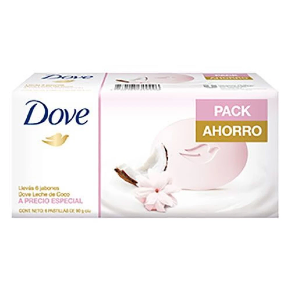 PACK JABON DOVE L. DE COCO X 6U-25%