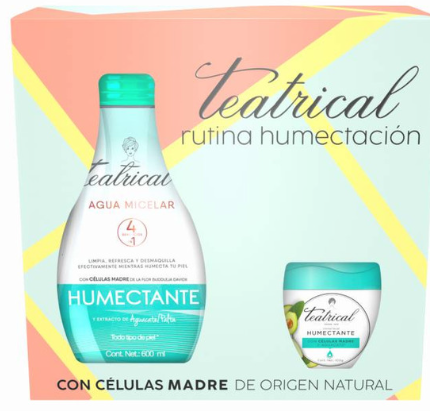 Pack Teatrical Agua Micelar 600 +Humectante 100