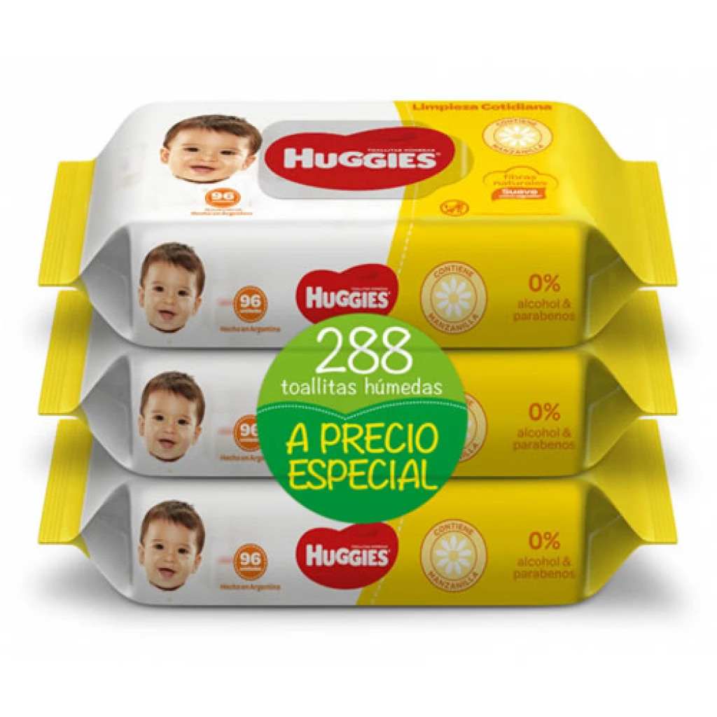 PACK TOALLITAS HUMEDAS HUGGIES X96 3X2