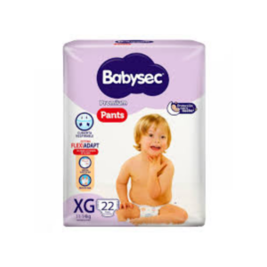 Pañales BABYSEC Pants Premium talle XG x 22 Unidades