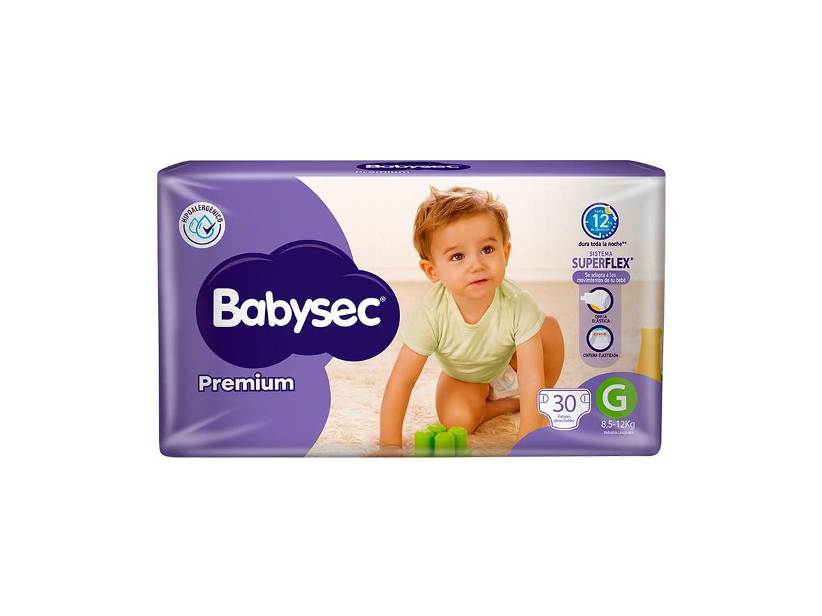 Pañales Babysec Premium G 30 Unidades