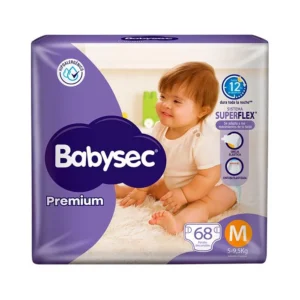 Pañales Babysec Premium M 68 Unidades