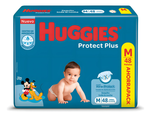 Pañales Huggies Protect Plus M x 48