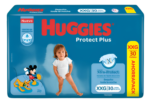 Pañales Huggies Protect Plus XXG x30