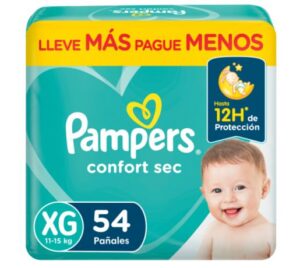 Pañales Pampers Confort Sec Xg 54 Unidades