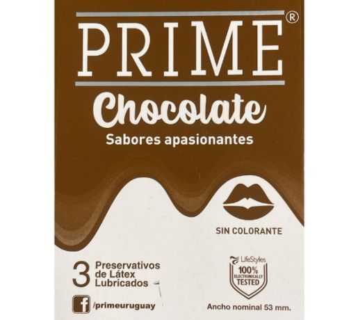 Preservativo Prime Chocolate 3 Unidades