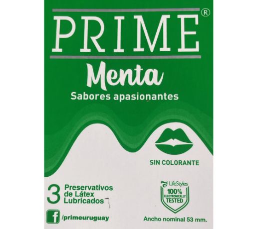 Preservativo Prime Menta 3 Unidades