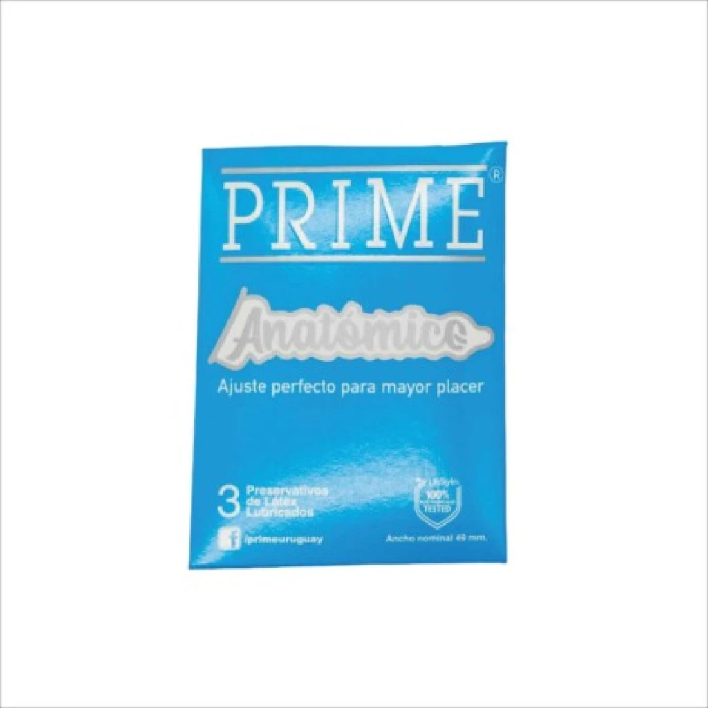 PRESERVATIVOS PRIME ANATÓMICOS x 3
