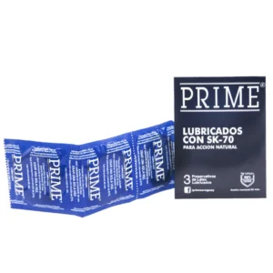 PRESERVATIVOS PRIME LUBRICADO AZUL X3