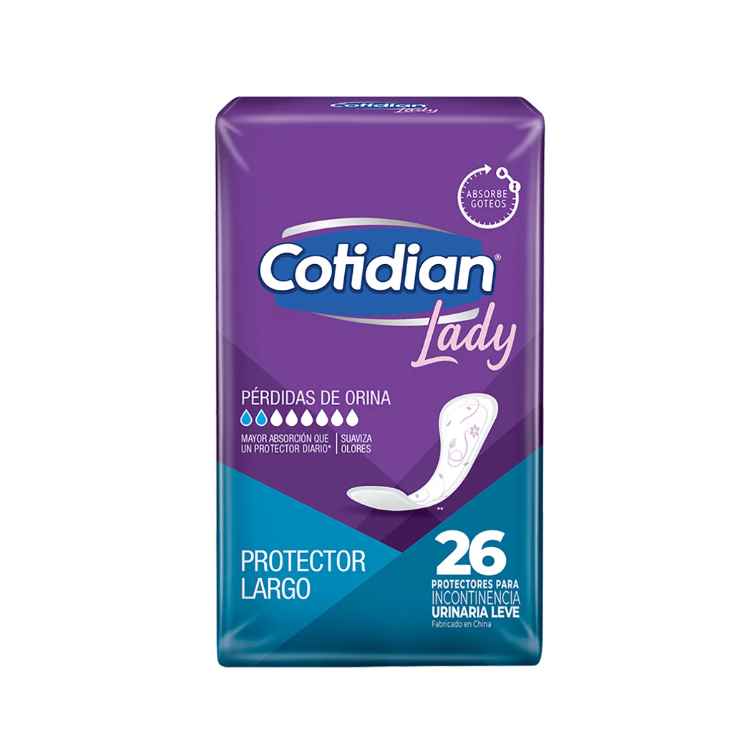 Protector Cotidian Lady Largo 26 Unidades