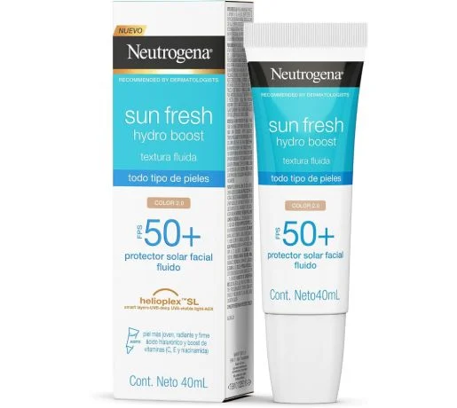 Protector Solar Facial Neutrogena Sun Fresh Hydro Boost Tono 2.0 Fps50 40 Ml